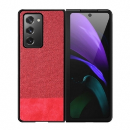 Skal Samsung Galaxy Z Fold 2 Faux Läder Och Tyg