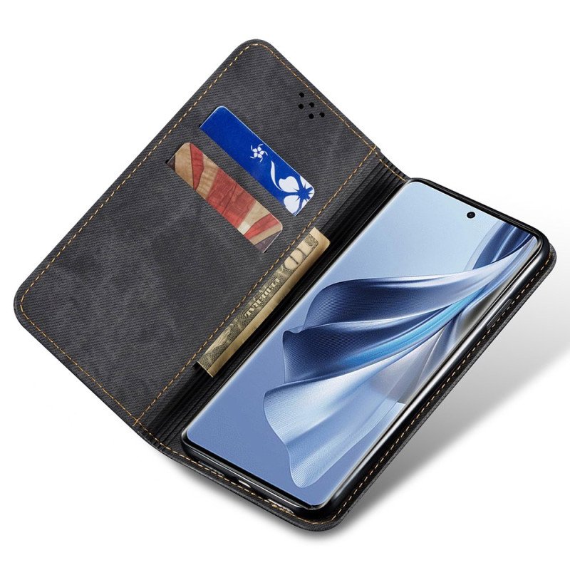 Folio-fodral Realme 14 Pro 5g Denimtyg
