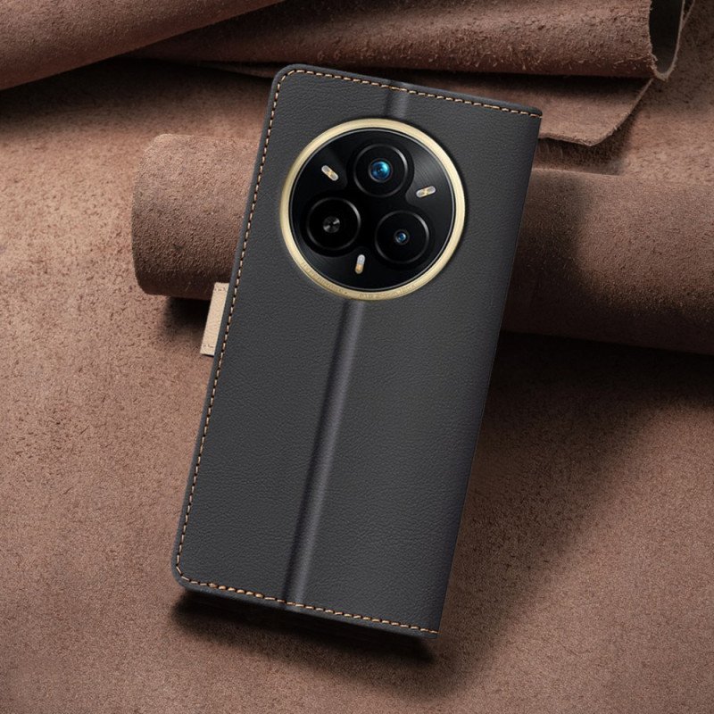 Läderfodral Realme 14 Pro 5g Telefonfodral Tvåfärgad