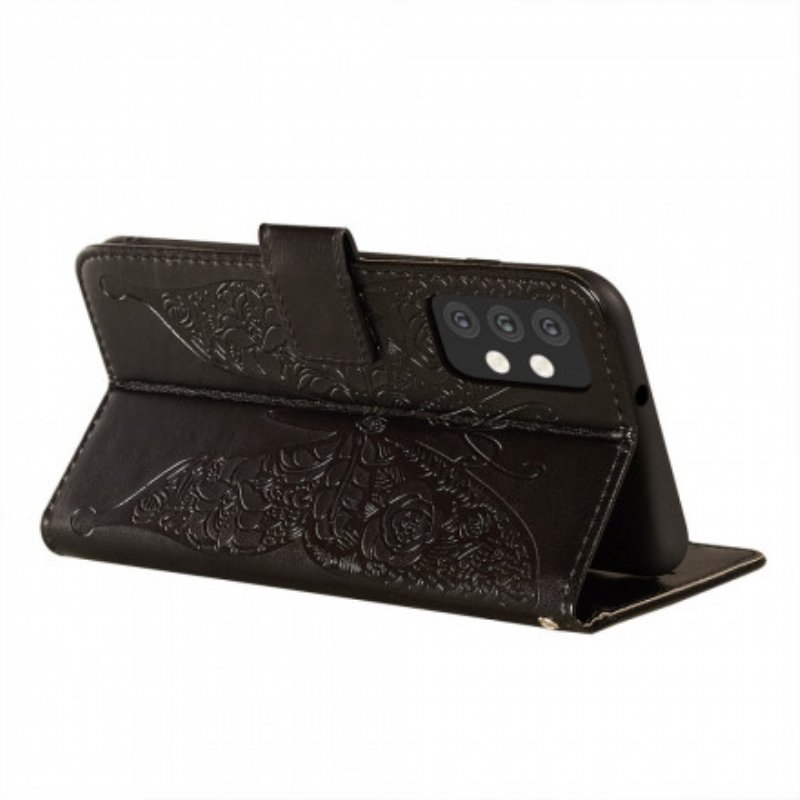 Folio-fodral Samsung Galaxy A32 5G Fjärilar Blommönster