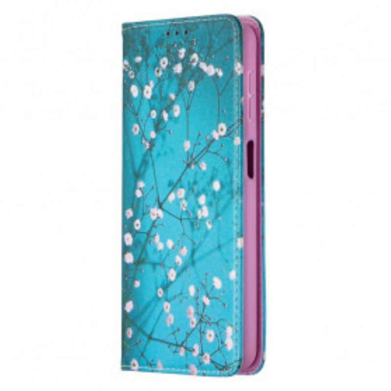 Folio-fodral Samsung Galaxy A32 5G Läderfodral Blommande Grenar