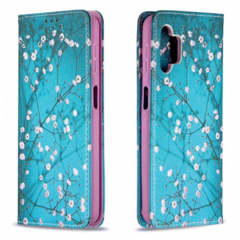 Folio-fodral Samsung Galaxy A32 5G Läderfodral Blommande Grenar
