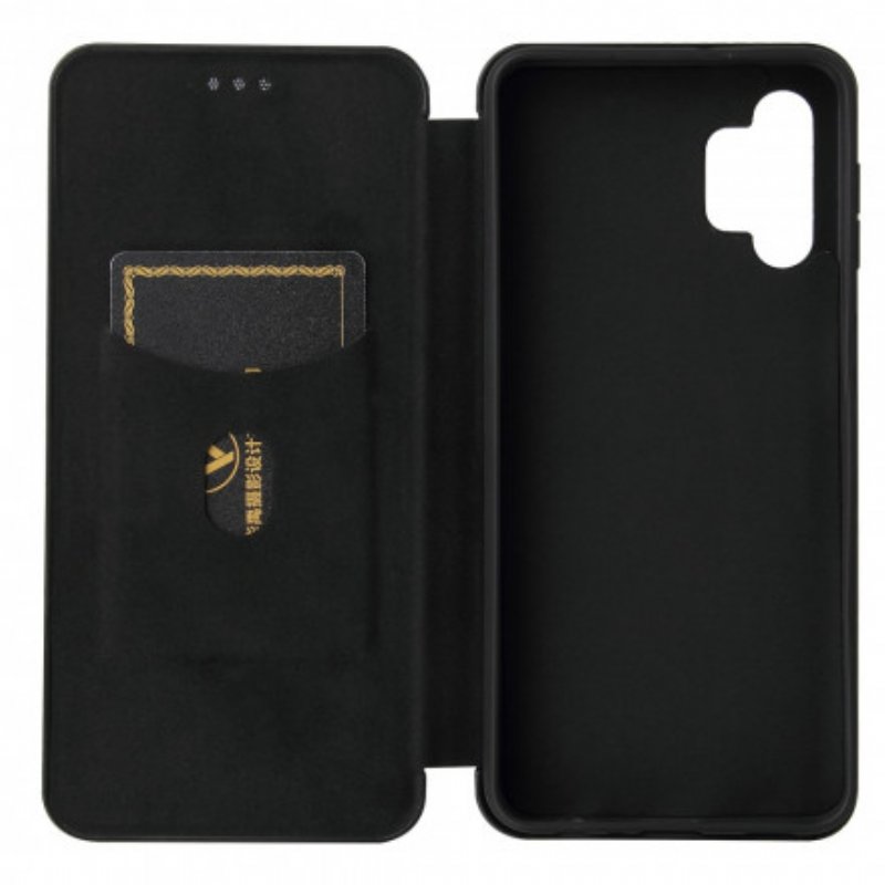 Folio-fodral Samsung Galaxy A32 5G Läderfodral Kolfiber