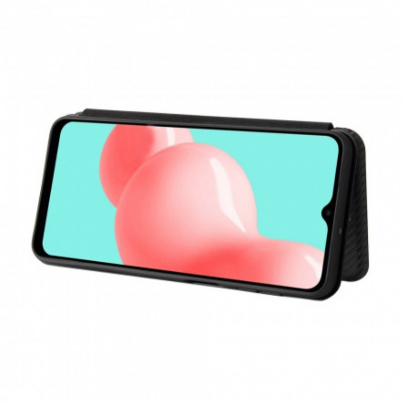Folio-fodral Samsung Galaxy A32 5G Läderfodral Kolfiber