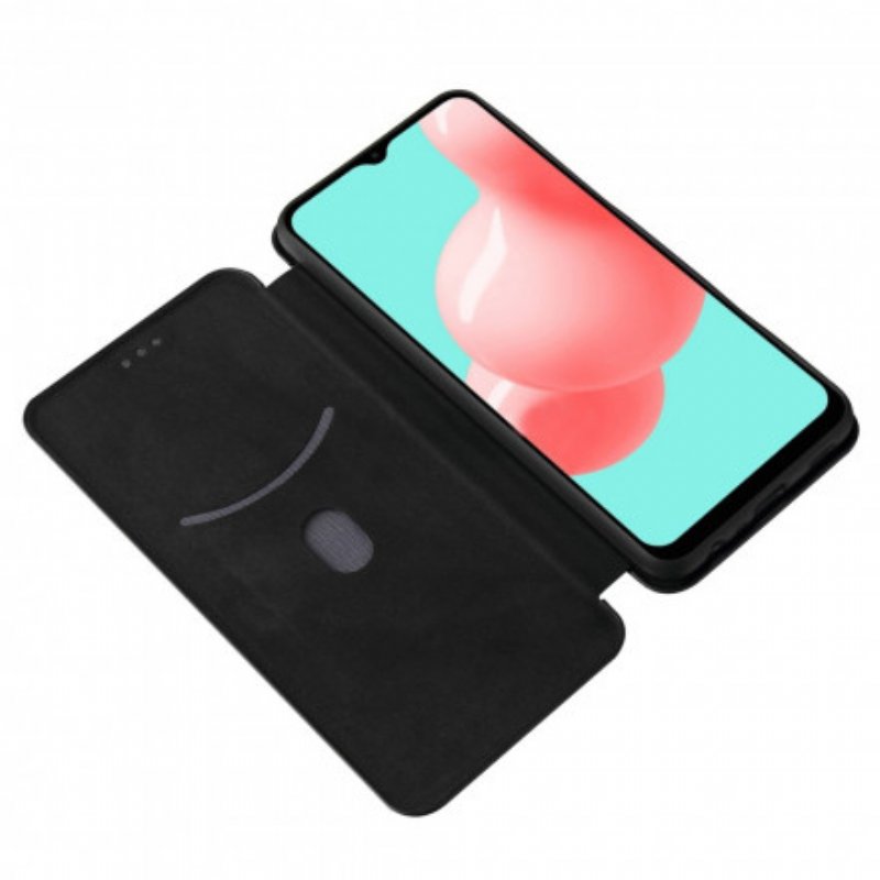 Folio-fodral Samsung Galaxy A32 5G Läderfodral Kolfiber