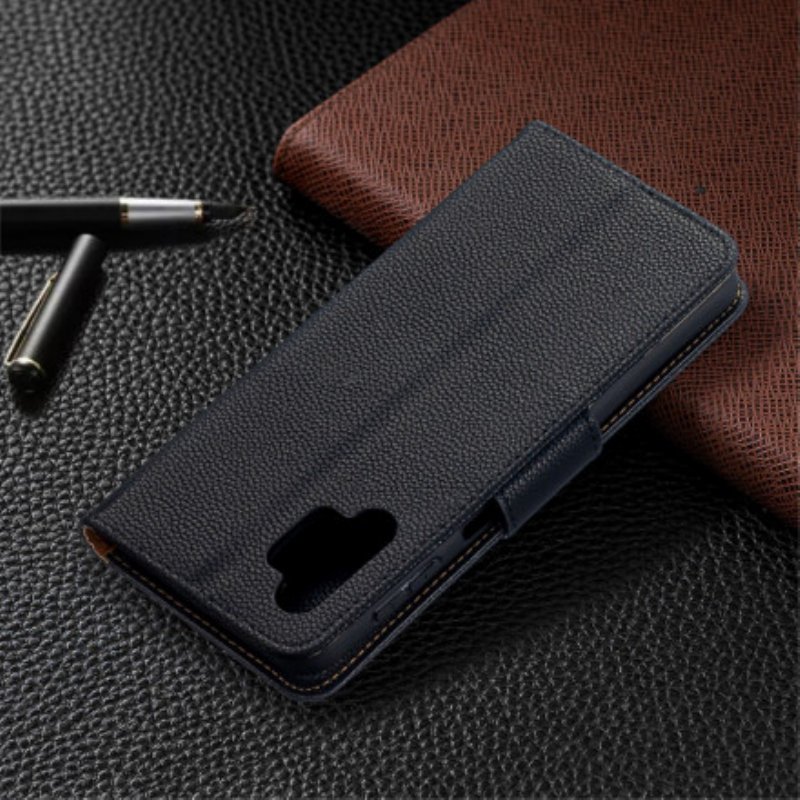 Folio-fodral Samsung Galaxy A32 5G Läderfodral Litchi Rabat Oblique