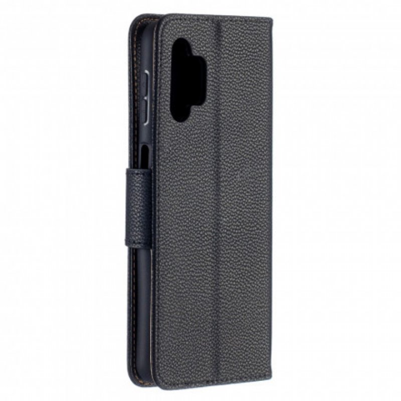Folio-fodral Samsung Galaxy A32 5G Läderfodral Litchi Rabat Oblique
