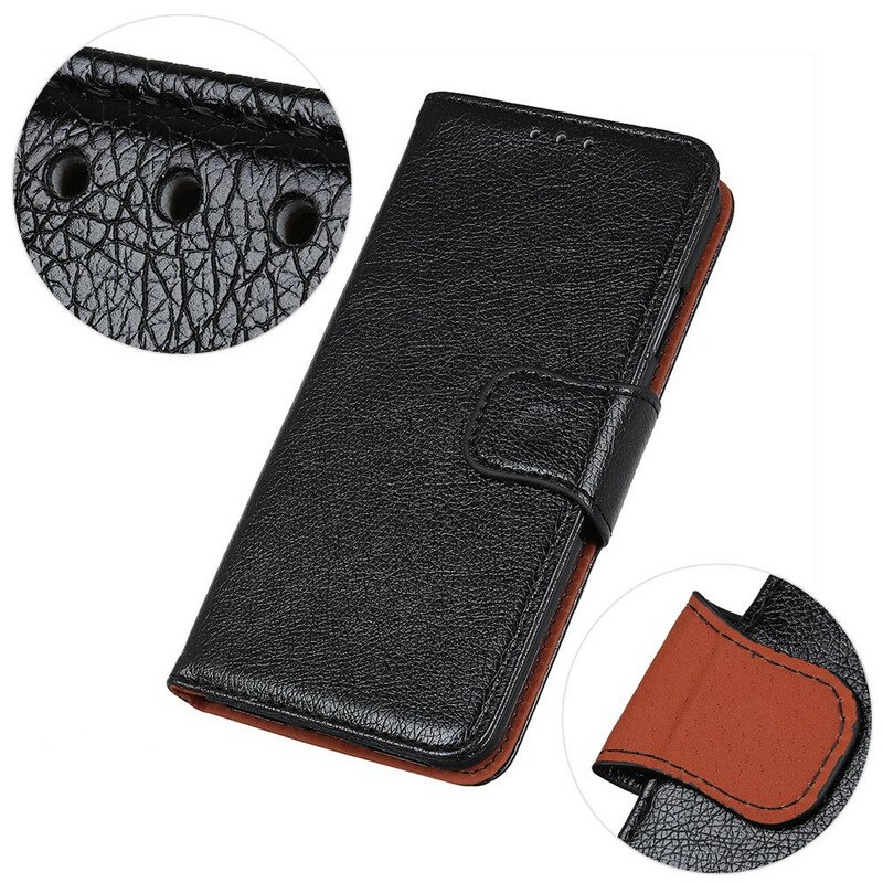 Folio-fodral Samsung Galaxy M12 / A12 Split Nappa Läder