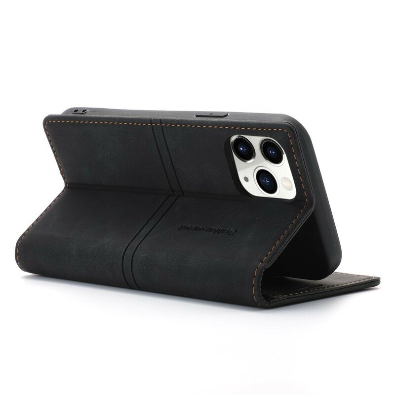 Folio-fodral iPhone 12 / 12 Pro Läderfodral Couture Lädereffekt