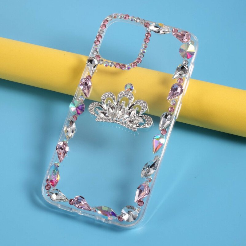Mobilskal iPhone 12 / 12 Pro Silikon Och Rhinestone