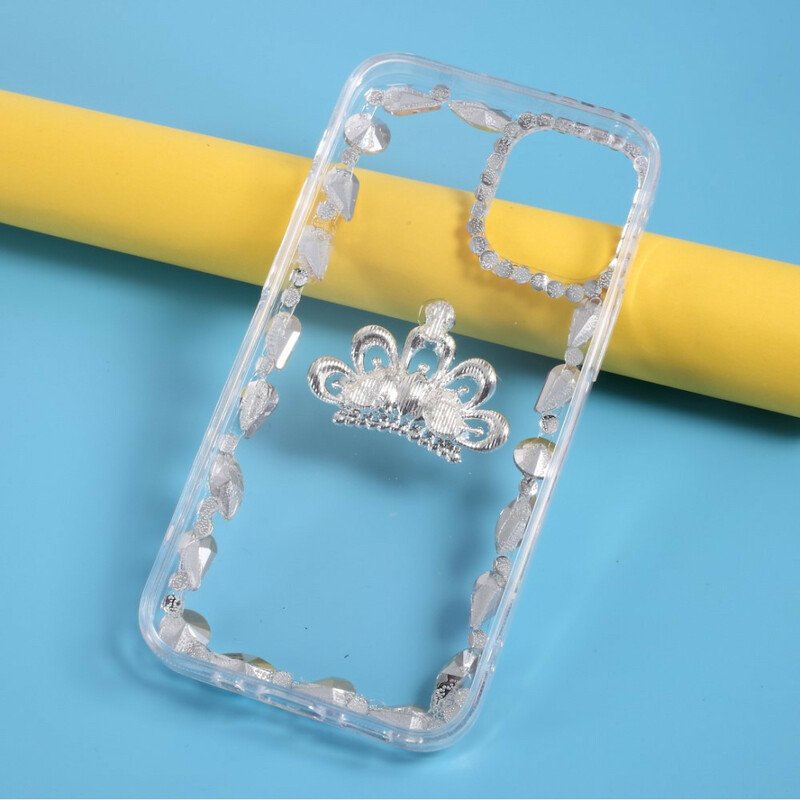 Mobilskal iPhone 12 / 12 Pro Silikon Och Rhinestone