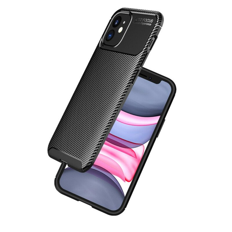 Skal iPhone 12 / 12 Pro Flexibel Kolfiberstruktur