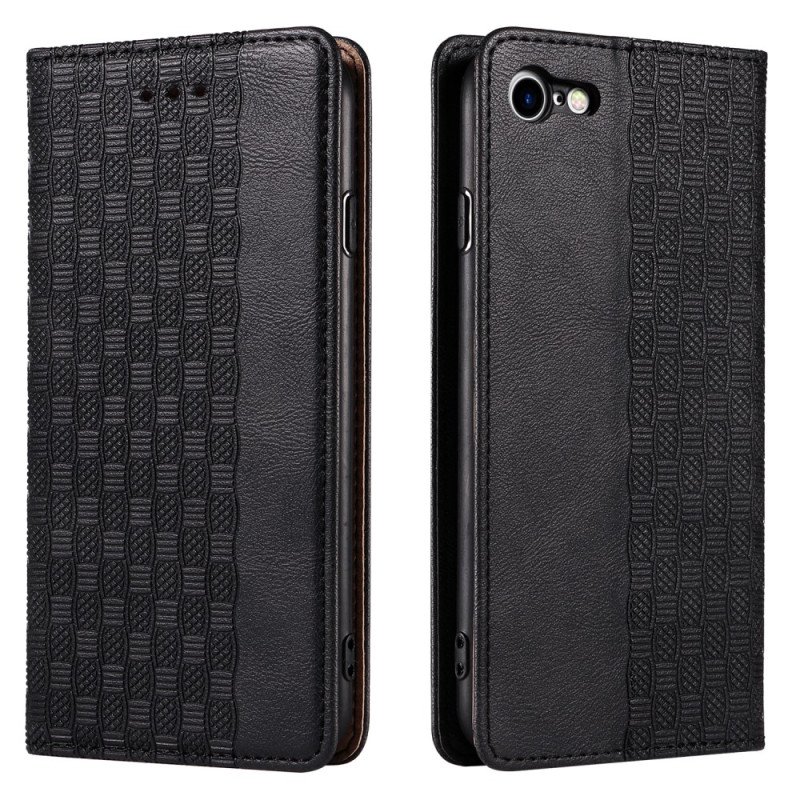 Folio-fodral iPhone SE 3 / SE 2 / 8 / 7 Med Kedjar Läderfodral Retro Strappy