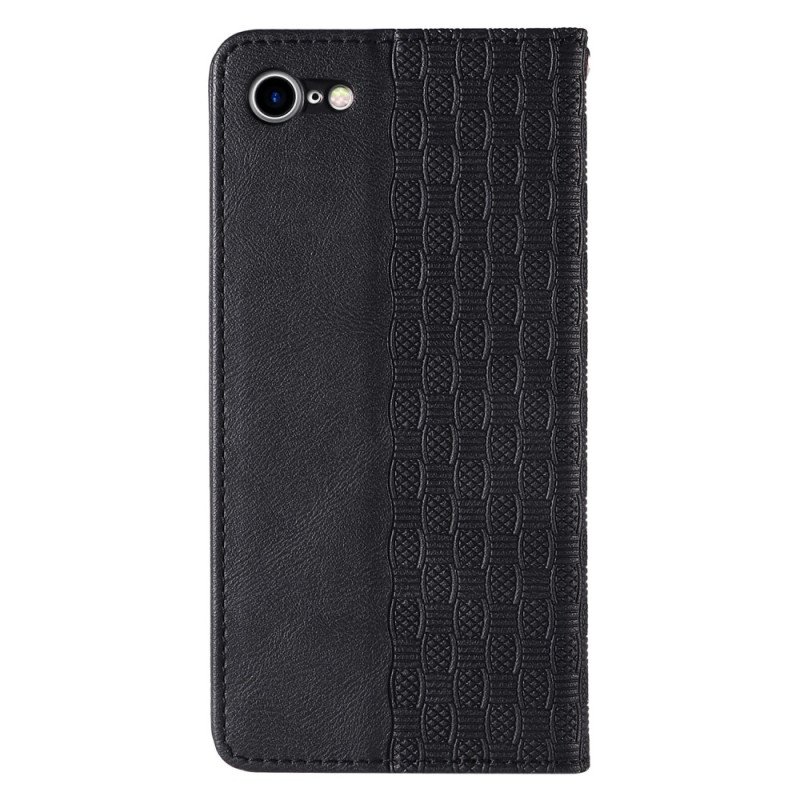 Folio-fodral iPhone SE 3 / SE 2 / 8 / 7 Med Kedjar Läderfodral Retro Strappy