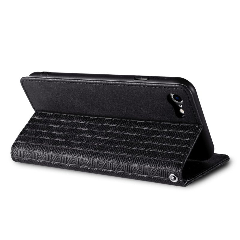 Folio-fodral iPhone SE 3 / SE 2 / 8 / 7 Med Kedjar Läderfodral Retro Strappy