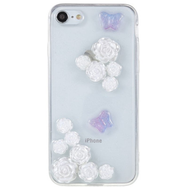Skal iPhone SE 3 / SE 2 / 8 / 7 3d-blommor