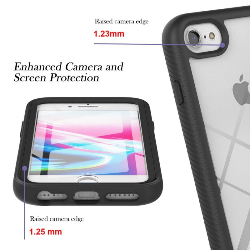 Skal iPhone SE 3 / SE 2 / 8 / 7 Style Bumper Och Skärmskydd