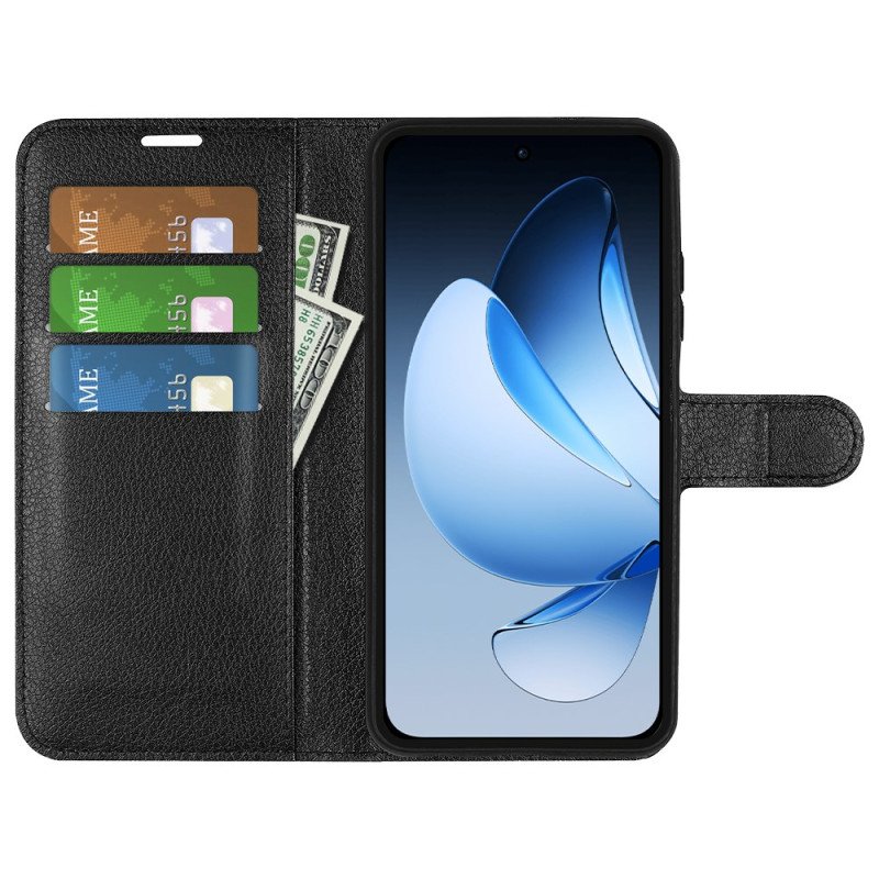 Läderfodral Oppo Reno 13 Pro 5g Telefonfodral Klassisk Litchi-konstläder