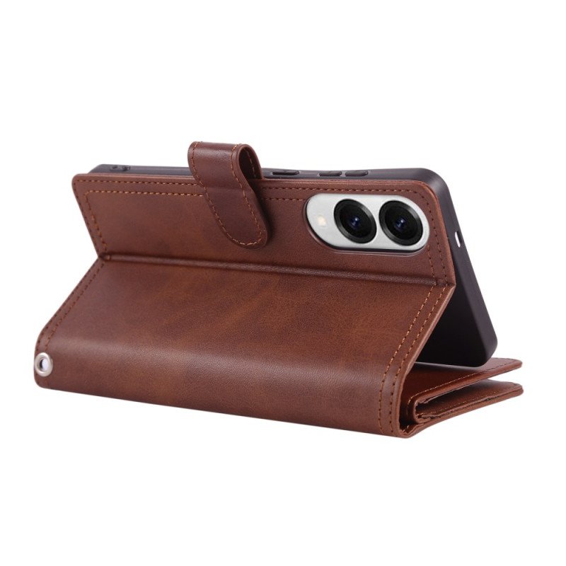 Fodral För Samsung Galaxy S25 5g Edge Magnetisk Plånbok Och Snodd