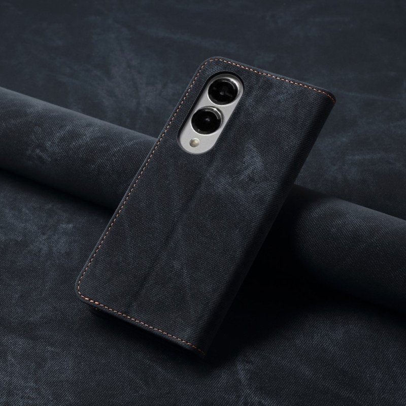 Folio-fodral Samsung Galaxy S25 5g Edge Denimtyg