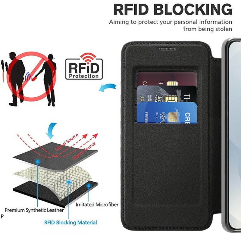 Folio-fodral Samsung Galaxy S25 5g Edge Magsafe-kompatibel Med Rfid-blockering