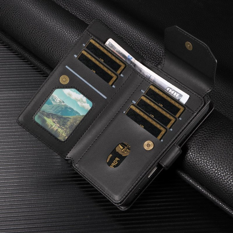 Läderfodral Samsung Galaxy S25 5g Edge Telefonfodral Korthållare Och Handledsrem