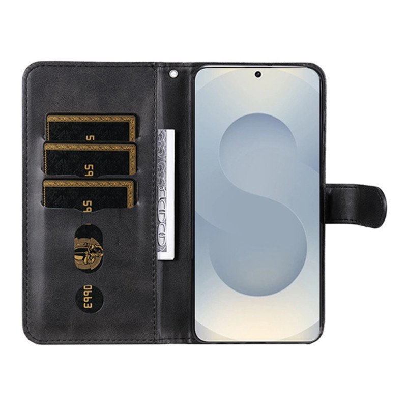 Läderfodral Samsung Galaxy S25 5g Edge Telefonfodral Påse Med Dragkedja