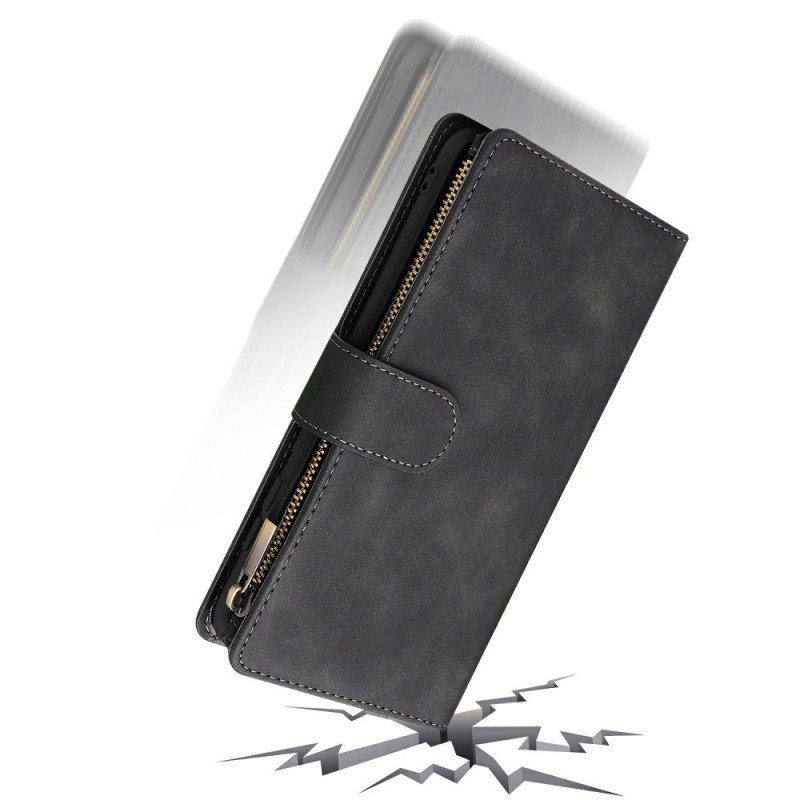 Läderfodral Samsung Galaxy S25 5g Edge Telefonfodral Plånbok Med Mocka