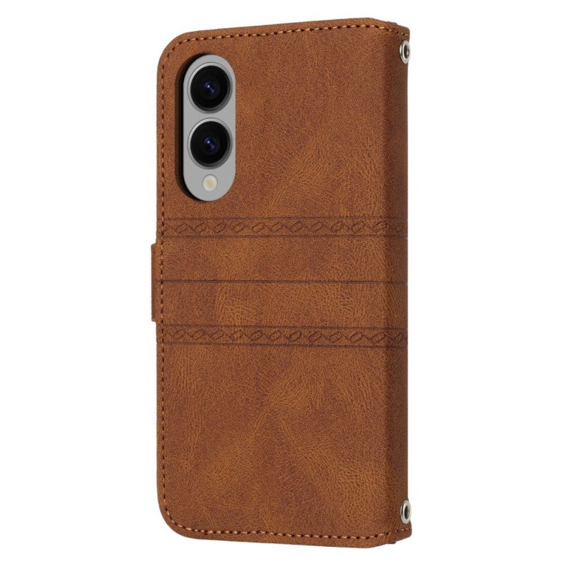 Läderfodral Samsung Galaxy S25 5g Edge Telefonfodral Remfries