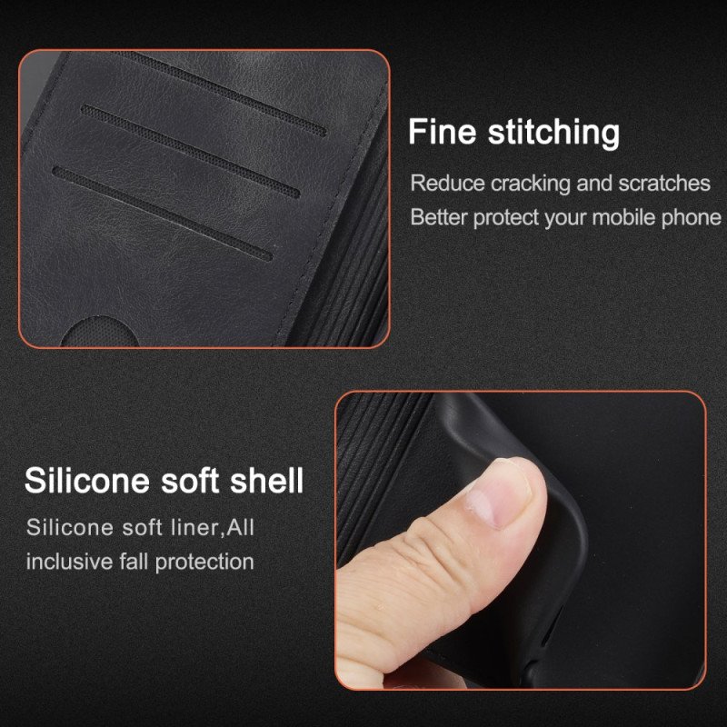 Läderfodral Samsung Galaxy S25 5g Edge Telefonfodral Tryckt Linjerem