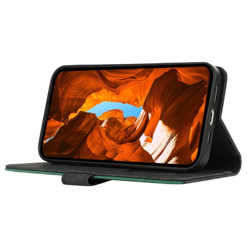 Läderfodral Samsung Galaxy S25 5g Edge Telefonfodral Tvåfärgad Abeel