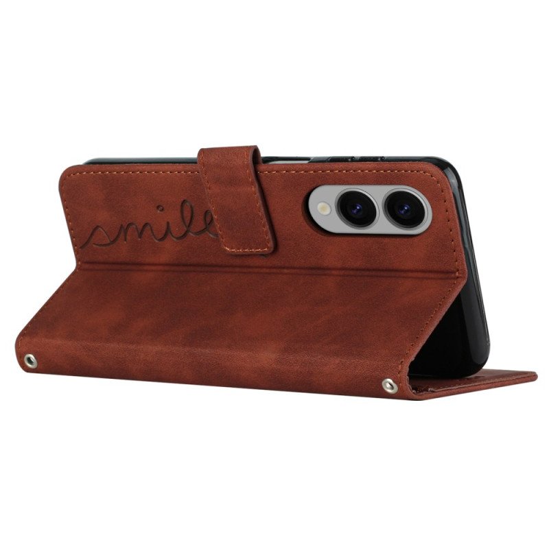 Läderskal Fodral Samsung Galaxy S25 5g Edge Leende