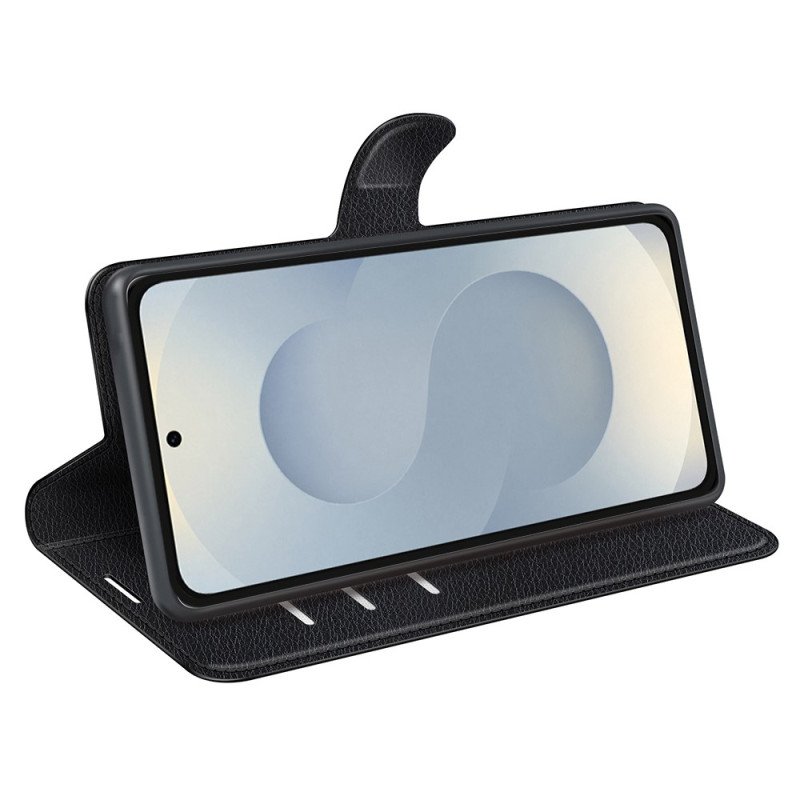 Läderskal Fodral Samsung Galaxy S25 5g Edge Litchi-imitationsläder