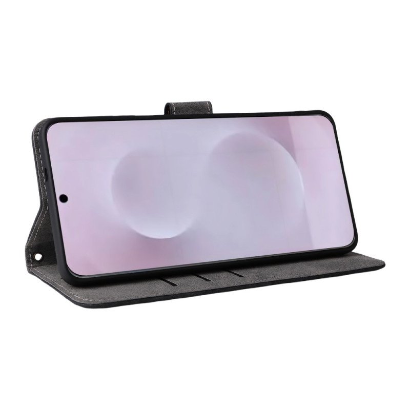 Läderskal Fodral Samsung Galaxy S25 5g Edge Rfid-funktion Med Rem