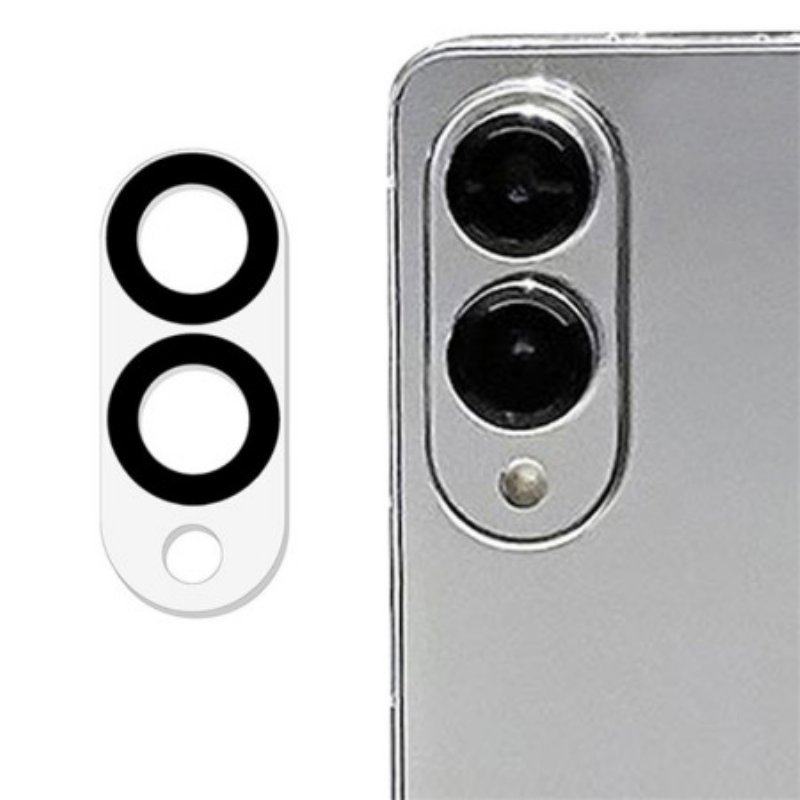 Linsskydd I Härdat Glas För Samsung Galaxy S25 Edge (svart Rund Design)