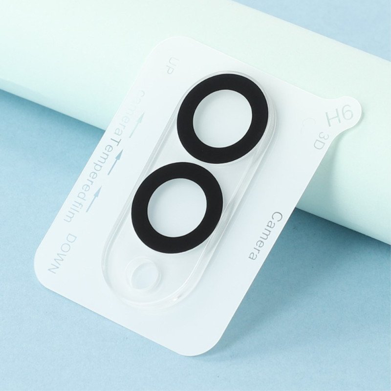 Linsskydd I Härdat Glas För Samsung Galaxy S25 Edge (svart Rund Design)