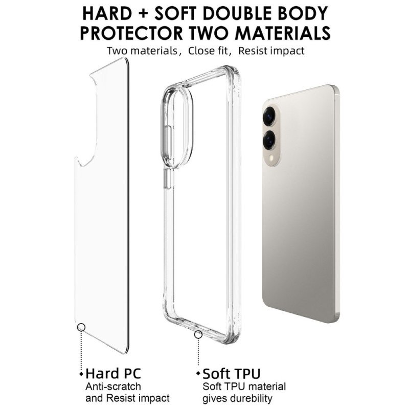 Skal För Samsung Galaxy S25 5g Edge Förstärkt Genomskinlig