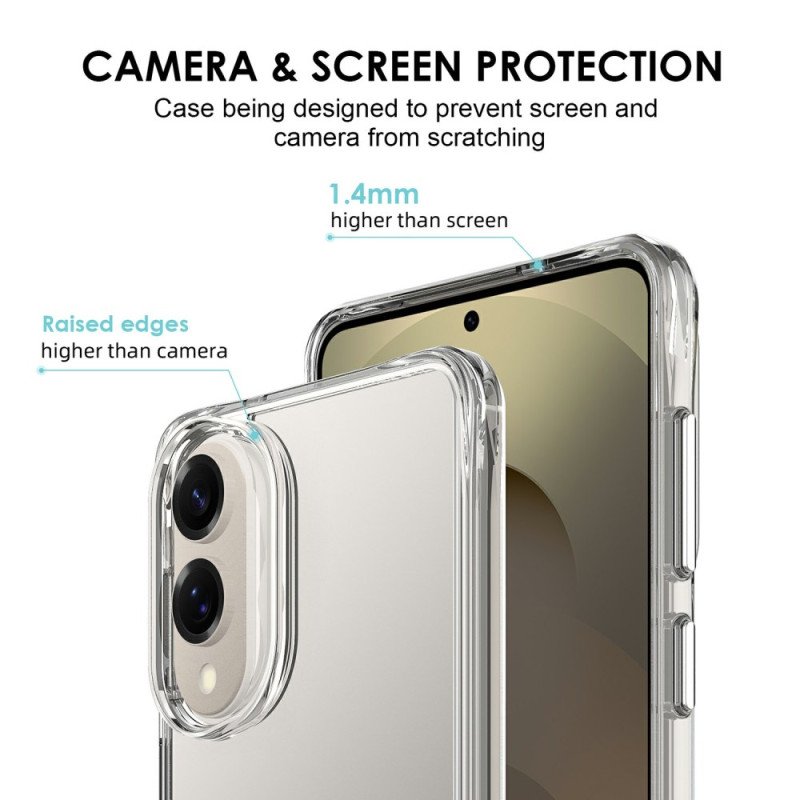 Skal För Samsung Galaxy S25 5g Edge Förstärkt Genomskinlig