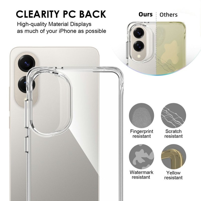 Skal För Samsung Galaxy S25 5g Edge Förstärkt Genomskinlig