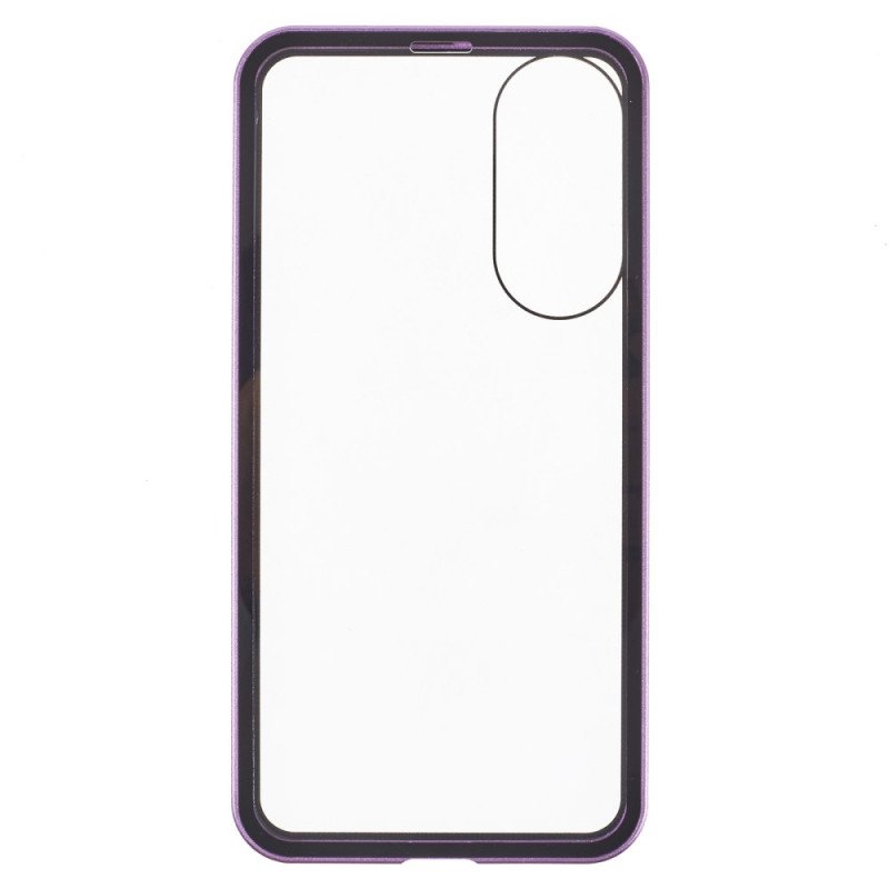 Skal För Samsung Galaxy S25 5g Edge Härdat Glas Och Magnetisk Ram