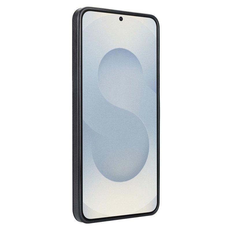 Skal För Samsung Galaxy S25 5g Edge Lädereffekt Med Korthållare