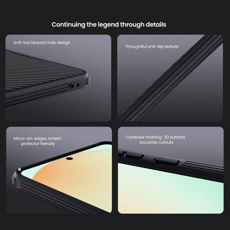 Skal Samsung Galaxy S25 5g Edge Camshield Pro Med Glidande Kameraskydd Nillkin