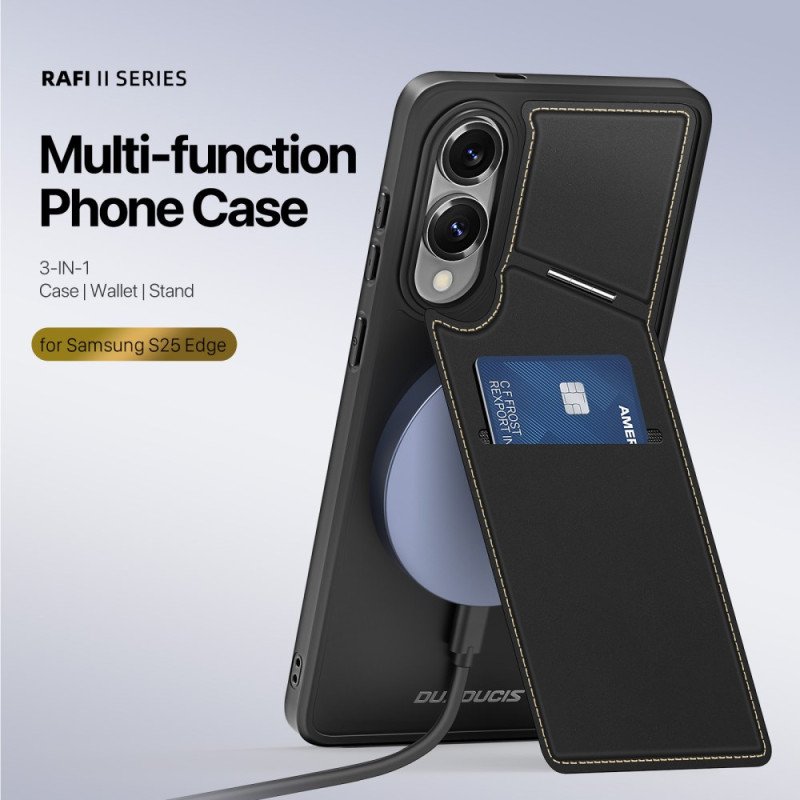 Skal Samsung Galaxy S25 5g Edge Magnetisk Med Korthållare