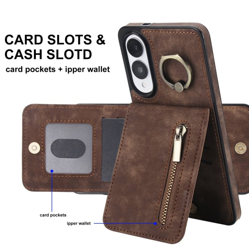 Skal Samsung Galaxy S25 5g Edge Plånbok Med Dragkedja Och Rfid-teknik