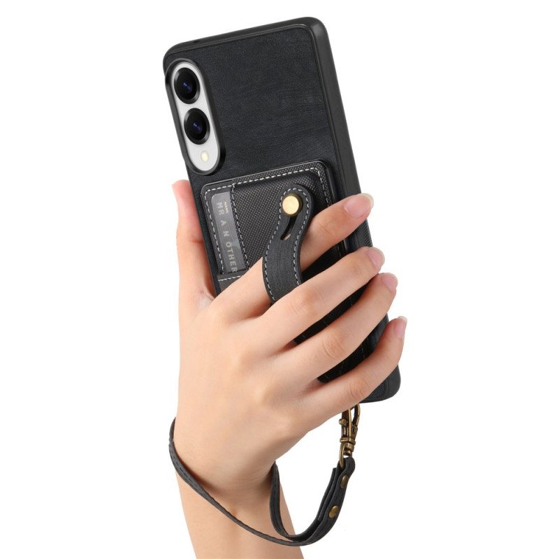 Skal Samsung Galaxy S25 5g Edge Retro Korthållare Och Handledsrem