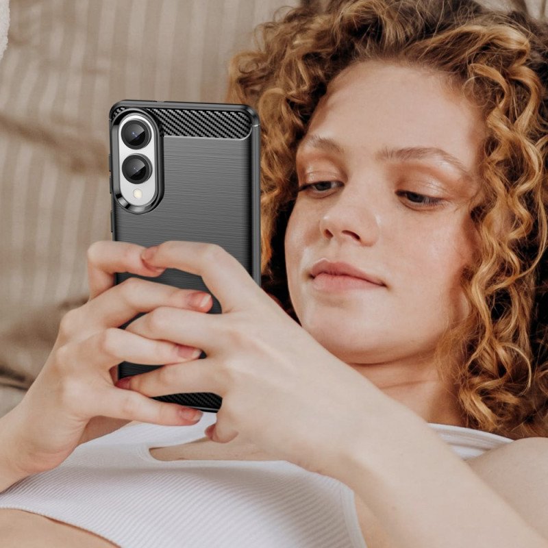 Skal Samsung Galaxy S25 5g Edge Telefonfodral Borstad Kolfiber