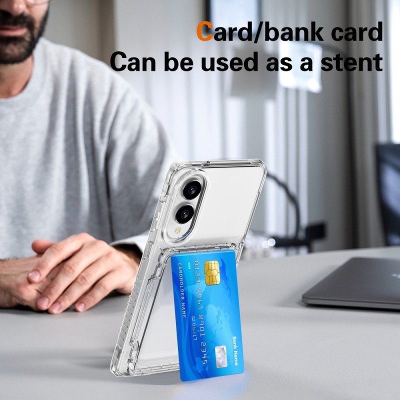 Skal Samsung Galaxy S25 5g Edge Telefonfodral Genomskinlig Och Korthållare