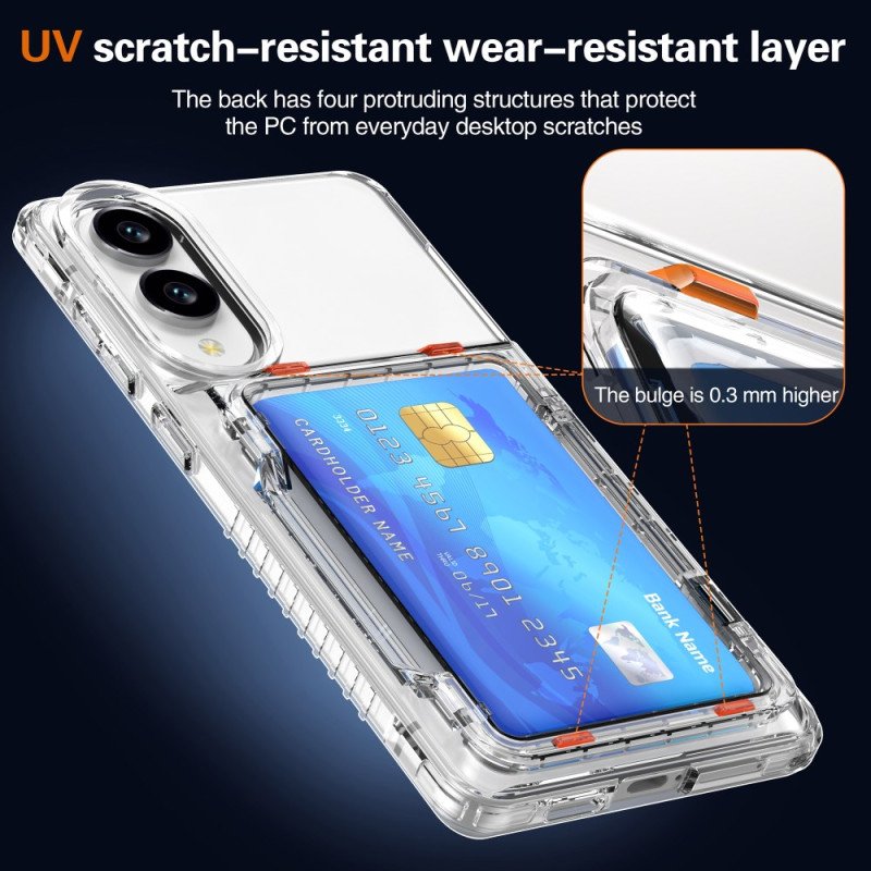 Skal Samsung Galaxy S25 5g Edge Telefonfodral Genomskinlig Och Korthållare