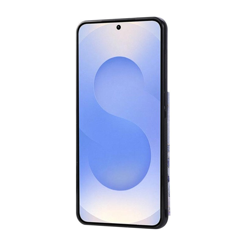 Skal Samsung Galaxy S25 5g Edge Telefonfodral Korthållare Med Blommönster