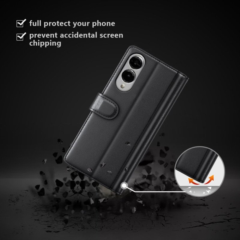 Skyddsfodral Samsung Galaxy S25 5g Edge Äkta Läder